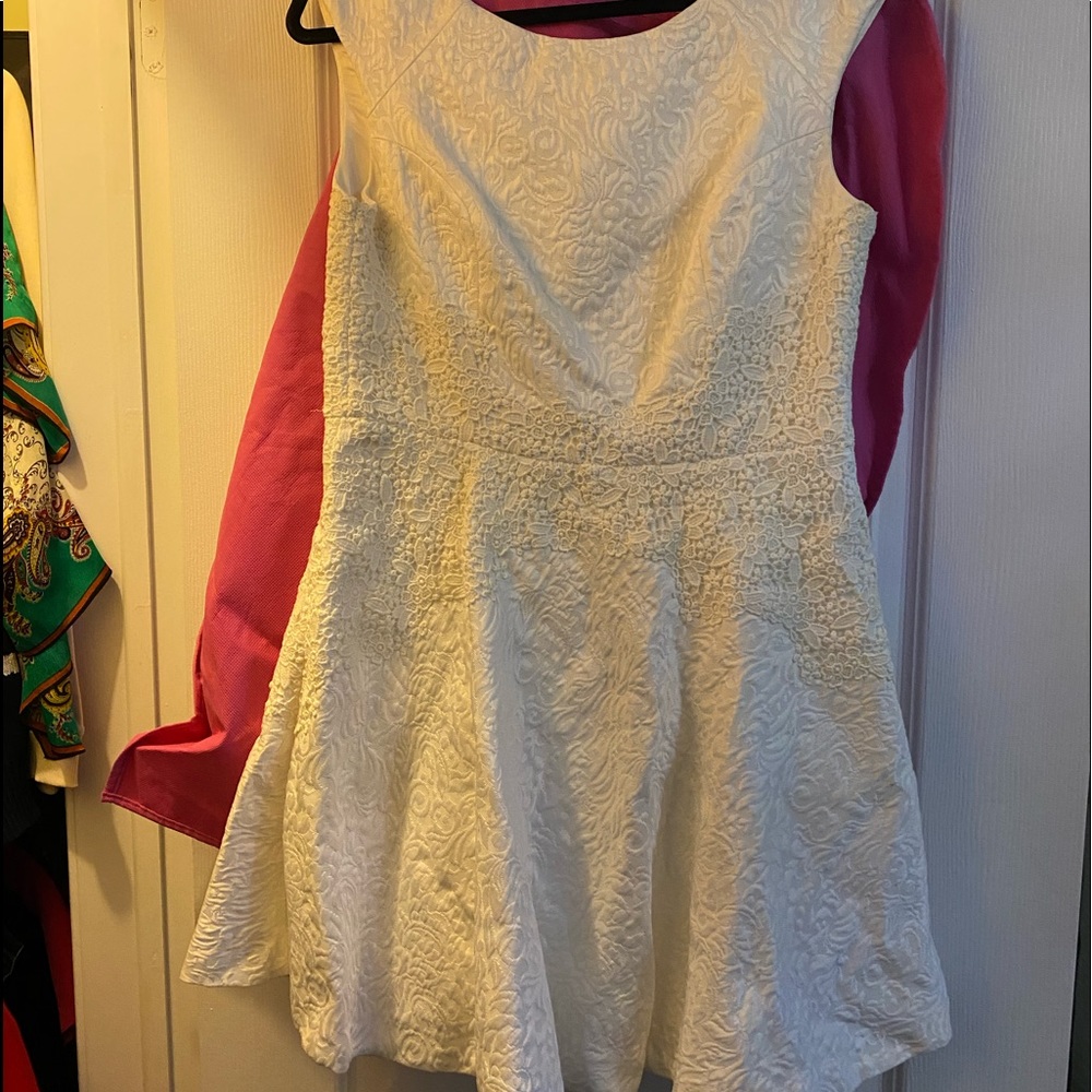 White flare dress